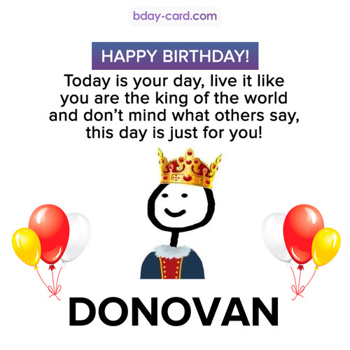 Happy Birthday Meme for Donovan