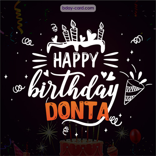 Black Happy Birthday cards for Donta
