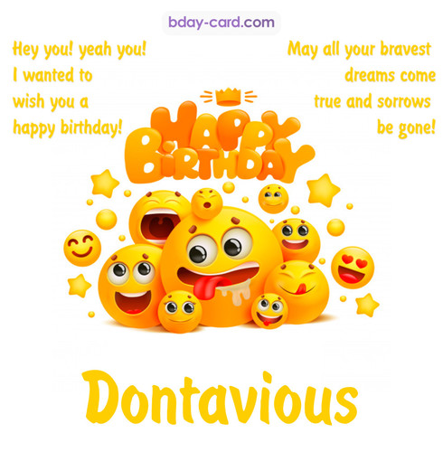 Happy Birthday images for Dontavious with Emoticons