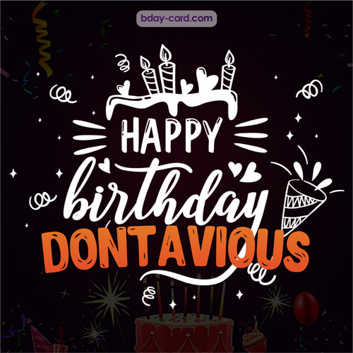 Black Happy Birthday cards for Dontavious