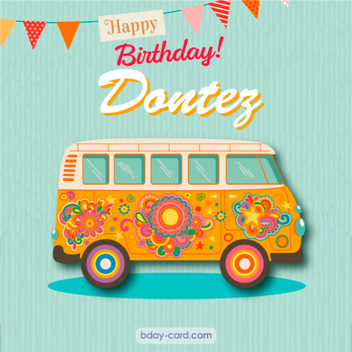 Happiest birthday pictures for Dontez with hippie bus