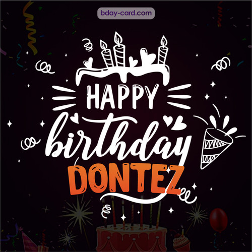 Black Happy Birthday cards for Dontez