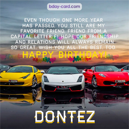 Birthday pics for Dontez with Sports cars
