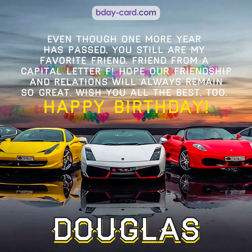 Birthday pics for Douglas with Sports cars