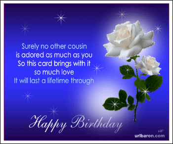 Birday Wishes for Cousin Female Rose Card wi poem for cou...