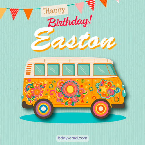 Happiest birthday pictures for Easton with hippie bus