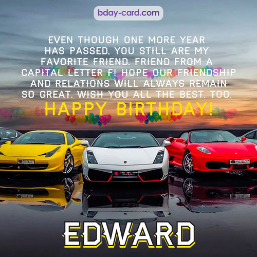 Birthday pics for Edward with Sports cars