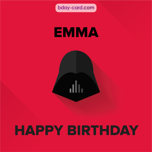 Happy Birthday pictures for Emma with Darth Vader