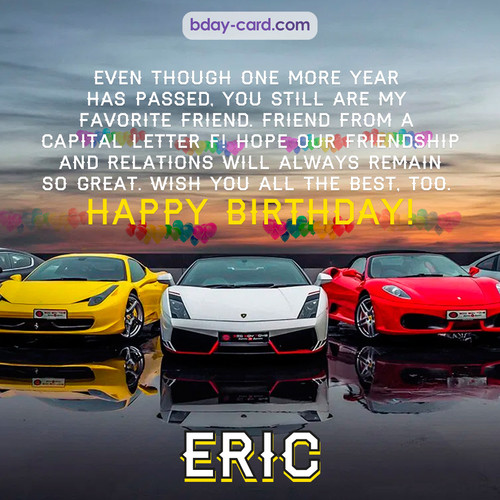 Birthday pics for Eric with Sports cars