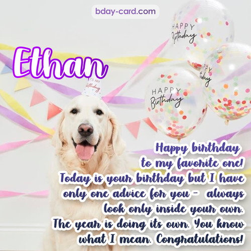 Happy Birthday pics for Ethan with Dog