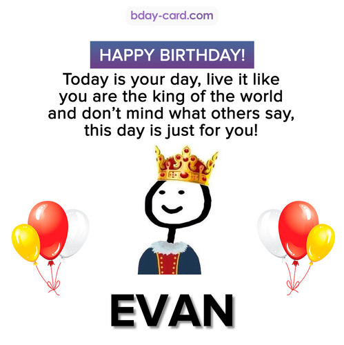 Happy Birthday Meme for Evan