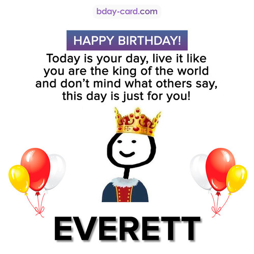 Happy Birthday Meme for Everett