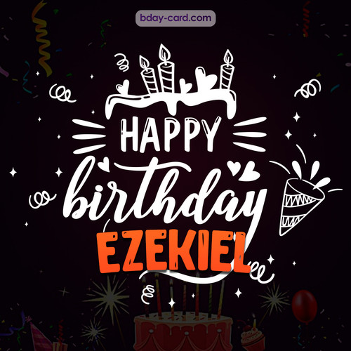 Black Happy Birthday cards for Ezekiel