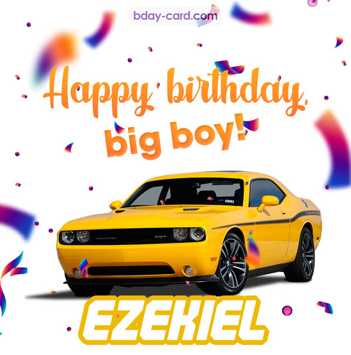 Happiest birthday for Ezekiel with Dodge Charger