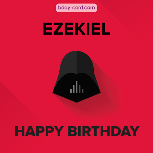 Happy Birthday pictures for Ezekiel with Darth Vader