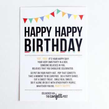Birthday care package for him – the confetti post
