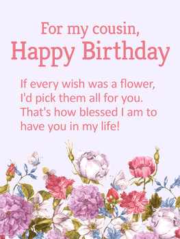 Blessed to Have You in my Life Happy Birday Wishes Card for