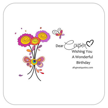 Write Happy Birday Cousin Wishes Verses In A Card