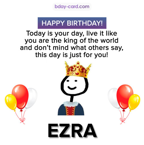 Happy Birthday Meme for Ezra