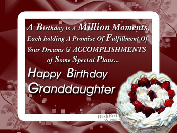 Wishing Happy Birday To A Loving Grand Daughter