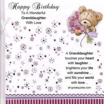 Happy Birday Granddaughter Quotes and Wishes