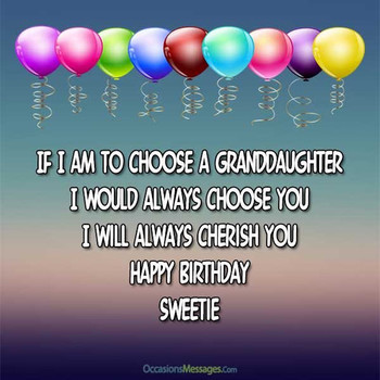 Birday Wishes for Granddaughter Occasions Messages