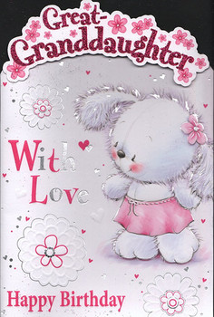 Great Grandaughter Birday Card Great Granddaughter Wi Love