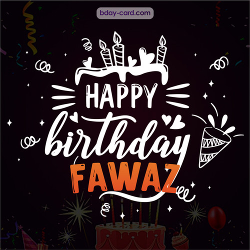 Black Happy Birthday cards for Fawaz