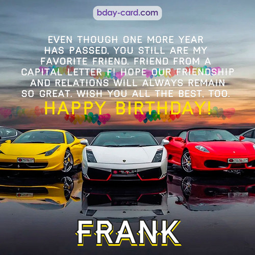 Birthday pics for Frank with Sports cars