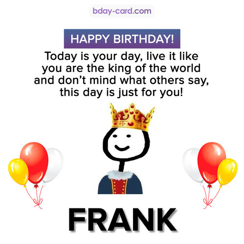 Happy Birthday Meme for Frank