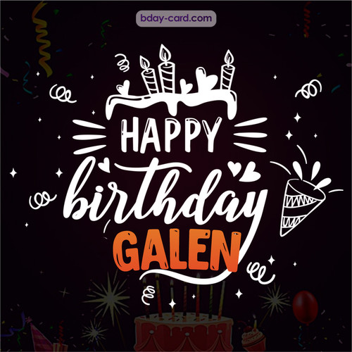 Black Happy Birthday cards for Galen