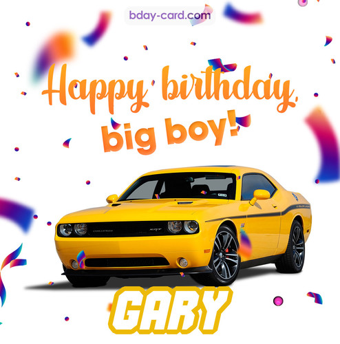 Happiest birthday for Gary with Dodge Charger