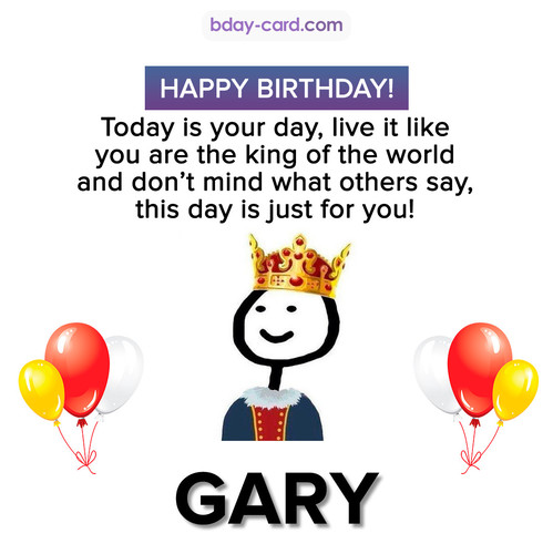 Happy Birthday Meme for Gary