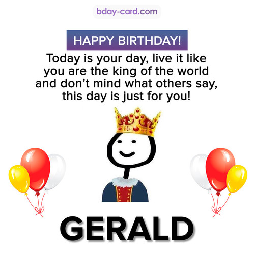 Happy Birthday Meme for Gerald
