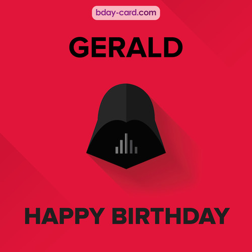 Happy Birthday pictures for Gerald with Darth Vader