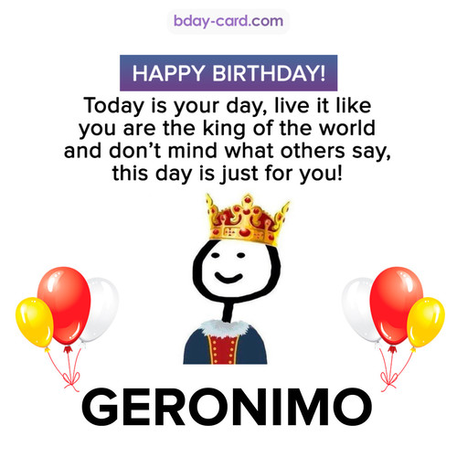 Happy Birthday Meme for Geronimo