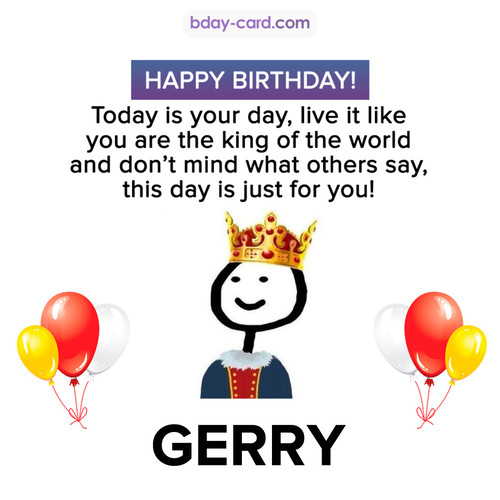 Happy Birthday Meme for Gerry