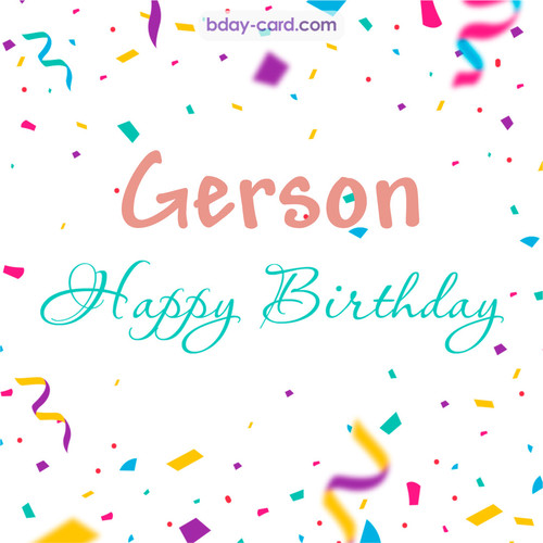 Greetings pics for Gerson with sweets