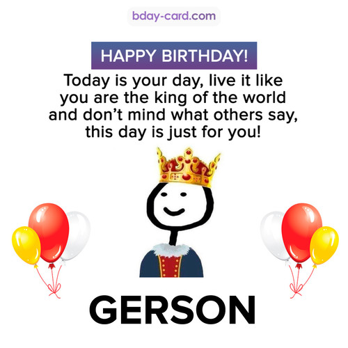 Happy Birthday Meme for Gerson