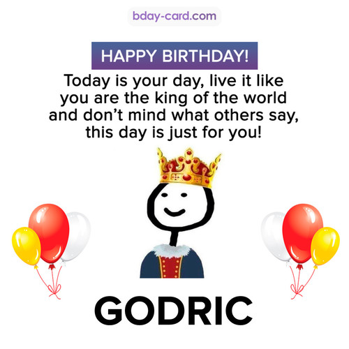 Happy Birthday Meme for Godric