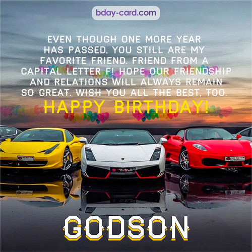 Birthday pics for Godson with Sports cars