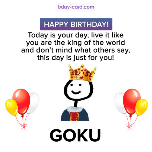 Happy Birthday Meme for Goku