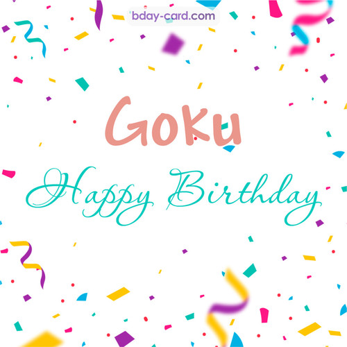 Greetings pics for Goku with sweets