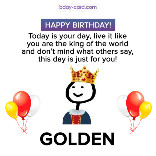 Happy Birthday Meme for Golden