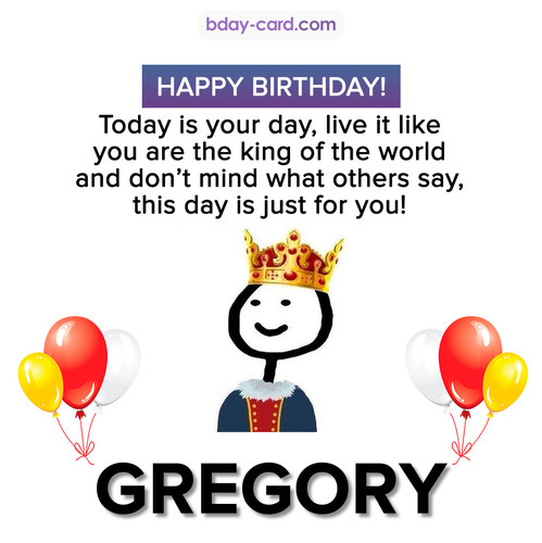 Happy Birthday Meme for Gregory