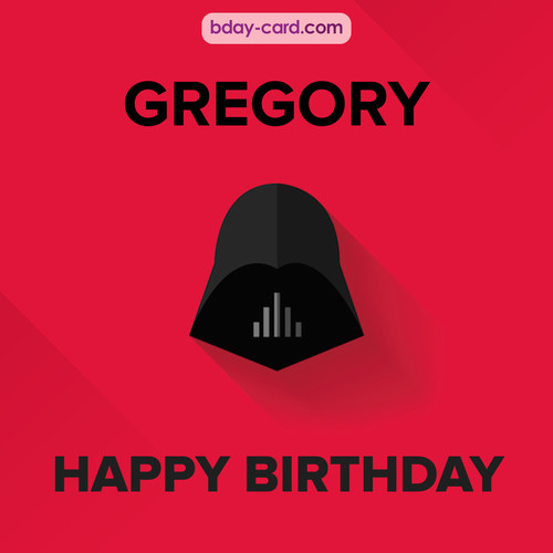 Happy Birthday pictures for Gregory with Darth Vader