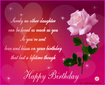 Rose birday card for daughter