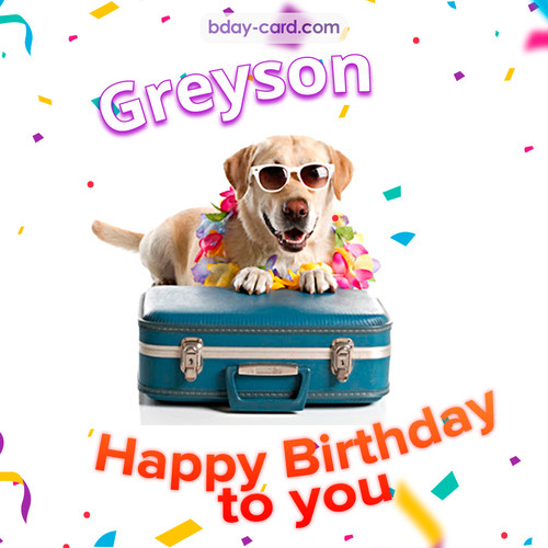 Greetings pics for Greyson with Balloons