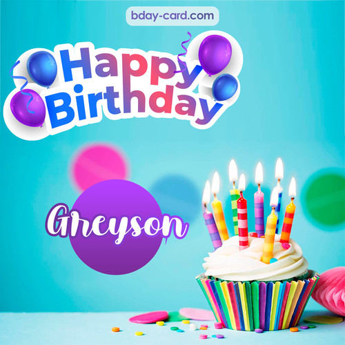 Birthday photos for Greyson with Cupcake