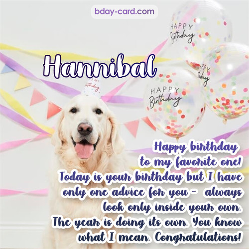 Happy Birthday pics for Hannibal with Dog